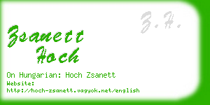 zsanett hoch business card